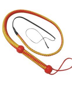 Red and yellow weaving bullwhip