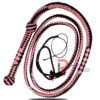 Cowhide Pink and Black Snake Whip