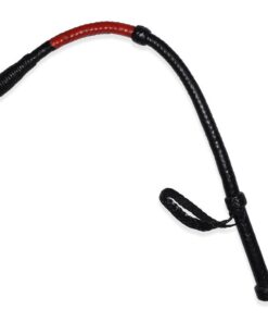 Leather Tail Bullwhip Black and Red