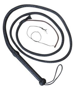 Genuine Leather Black Bullwhip