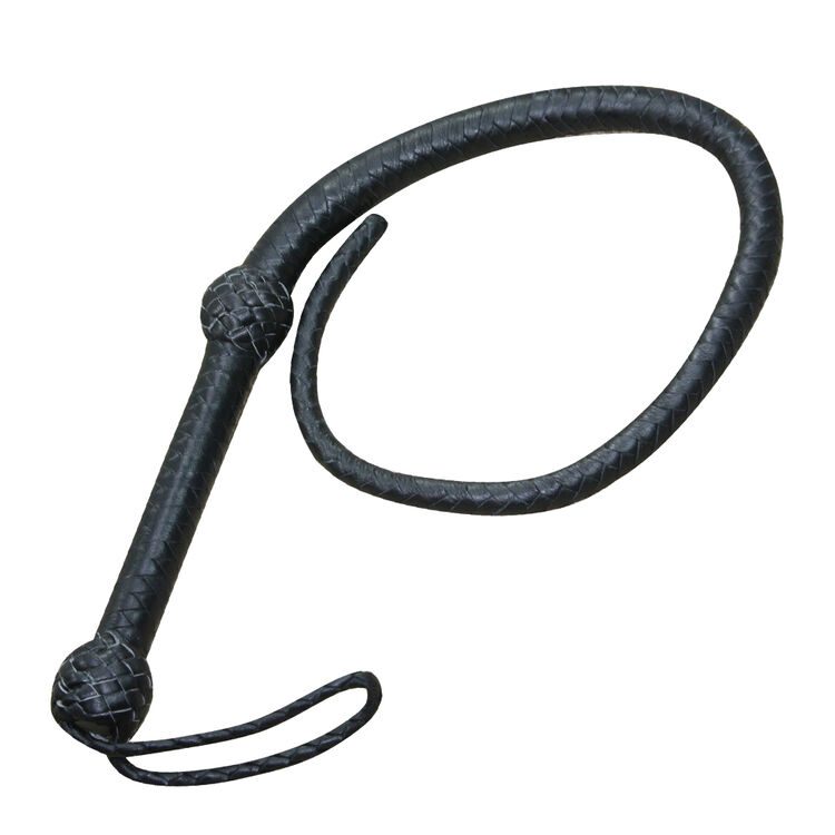 4_2_optimized_150 3 Feet Long 08 Plait Black Bull Whip