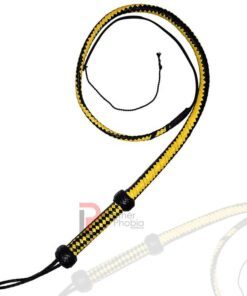 Yellow and Black Weaving Bullwhip 