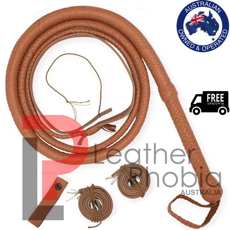 ebay_1_optimized_150 Brown Cowhide Leather Bull Whip