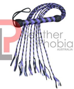Leather Flogger 9 Braided Tails