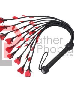 RED Heart AND Petals Flogger
