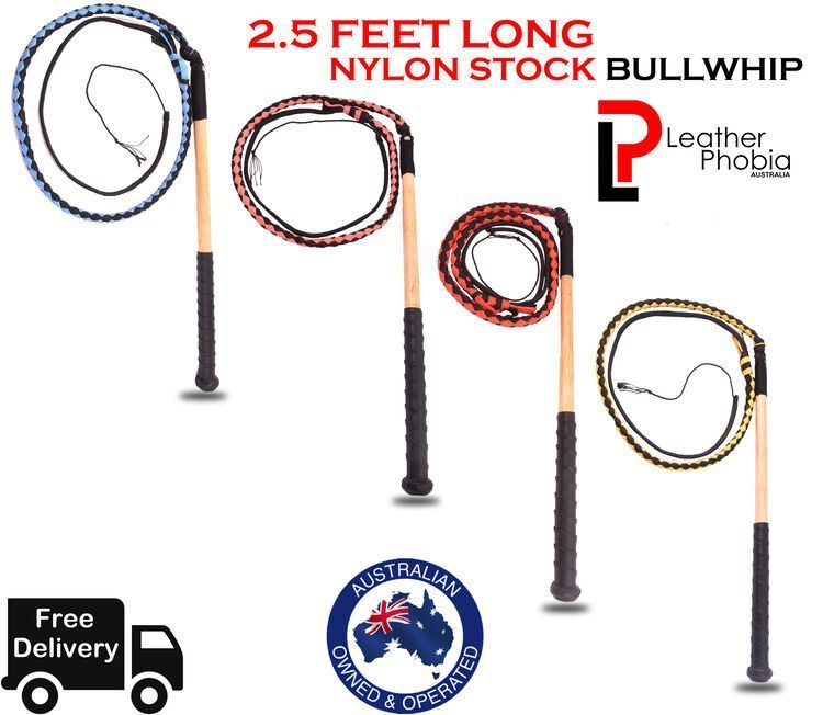 Real Cowhide Leather Stock Whip For Kids – 5 Ft Handmade Australian Style