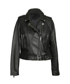 Notch collar Biker Leather Jacket