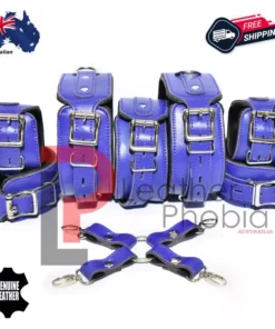 Best unisex 7 pieces Restraints Set Cowhide Leather