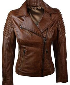 Women's Brown Brando Biker Jacket