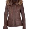 Women's Hooded Biker jacket