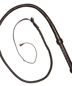 Brown Bullwhip 6ft-12 Plait Cowhide whip Leatherphobia