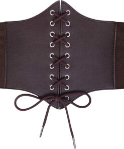 Elastic Costume Waist belt lace up Tied Waspie Coreset Belt For women